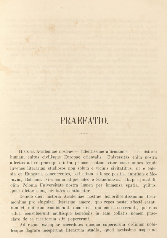  Tekst przedmowy do pracy Codex Diplomaticus Universitatis Studii Generalis Cracoviensis.