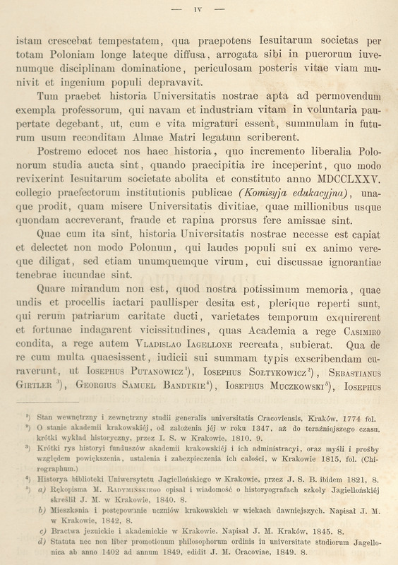  Tekst przedmowy do pracy Codex Diplomaticus Universitatis Studii Generalis Cracoviensis.