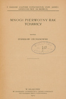 Strona tytułowej publikacji naukowej z 1914 roku. U góry znajduje się napis: „Z Zakładu Anatomii Patologicznej Uniw. Jagiell. (Dyrektor Prof. Dr Browicz)”. Poniżej widnieje tytuł: „Mnogi pierwotny rak tchawicy”. Autor: Stanisław Ciechanowski. Na środku strony znajduje się owalna pieczęć biblioteczna z napisem „Biblioteka Jana Piltza, Nr 710”. U dołu strony podano dane wydawnicze: „W Krakowie, w Drukarni Uniwersytetu Jagiellońskiego pod zarządem Józefa Filipowskiego, 1914”. Pod spodem widoczny jest ołówkowy biblioteczny numer inwentarzowy 1429910180.
Papier ma pożółkły odcień, wskazujący na wiek dokumentu.

