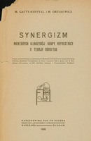 Skan przedstawia stronę tytułową pracy w języku polskim autorstwa Marka Gatty-Kostyal’a oraz Mieczysława Obtułowicza w języku polskim. Dokument ma układ pionowy. Papier ma żółtawy odcień. U góry widnieją nazwiska autorów: „M. GATTY-KOSTYAL i M. OBTUŁOWICZ”. Poniżej tytuł pracy: „SYNERGIZM NIEKTÓRYCH GLIKOZYDÓW GRUPY NAPARSTNICY A TEORJA BÜRGI'EGO” oraz podtytuł „Praca przedstawiona na posiedzeniu Wydziału Matematyczno-Przyrodniczego Polskiej Akademji Umiejętności w dniu 7 czerwca 1929 r. przez czł. K. Kleckiego, referowana na XIII Zjeździe Lekarzy i Przyrodników Polskich”. Poniżej znajduje się ilustracja przedstawiająca schemat aparatury laboratoryjnej. Na górze znajduje się okrągłe naczynie wypełnione cieczą z którego wychodzi przechylona w lewy bok szyjka zakończona mniejszym naczyniem Pod tym jest naczynie, z którego wydobywa się płomień. Wszystko połączone jest rurkami i znajduje się na poziomej powierzchni. Rysunek jest schematyczny, wykonany prostą kreską, bez kolorów ani szczegółów tła. Na dole strony znajduje się informacja o wydawcy: „NAKŁADEM MAG. FARM. F.R. HERODA, REDAKTORA 'WIADOMOŚCI FARMACEUTYCZNYCH', WARSZAWA – DŁUGA 16” oraz data wydania: „1930”.