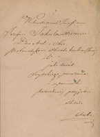 Na stronie kontrtytułowej broszury zatytułowanej „Rozbiór fizjologiczny wprawy, przyzwyczajenia i nałogu”, wydanej w Krakowie w 1850 roku. znajduje się dedykacja napisana piórem, czarnym atramentem przez profesora Józefa Majera dla Józefa Jakubowskiego. Dedykacja brzmi: „Wielmożnemu Imć Panu Józefowi Jakubowskiemu Dr Med. i Chir. protomedykowi obwodu krakowskiego itd. jako dowód wysokiego poważania i (...) prawdziwej przyjaźni składa autor.”.
Na papierze o kolorze różowawym zauważalne są ślady jego starzenia się, świadczące o jego wieku: zżółknięcia i miejscami plamy.
