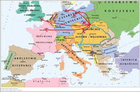 Ilustracja przedstawia uproszczoną mapę polityczną Europy sprzed I wojny światowej. Kilka czerwonych strzałek wychodzi z Krakowa, obrazując kierunki podróży naukowych prof. W. Reissa, rozchodzą się one w kilku kierunkach:
•	w kierunku Wiednia
•	w kierunku Berlina i Hamburga
•	w kierunku Londynu 
•	w kierunku Paryża
•	w kierunku Wrocławia.