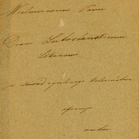 Ilustracja przestawia odręczną dedykację Wielmożnemu Panu Drowi Lutostańskiemu lekarzowi w dowód życzliwego koleżeństwa ofiaruje autor.