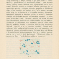 Strona z broszury z tekstem oraz kolorowa ilustracja przedstawiająca bakterie duru w kształcie pałeczek oraz kropek.